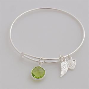 Green Stone Dangle Bracelet