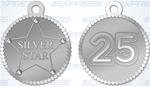 Silver Star -25 Medallion Bracelet