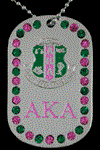 Sorority Double Sided Bling Dog Tags