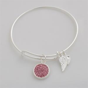 Pink Pave Dangle Bracelet