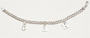Phi Delta Kappa Sterling Silver Charm Bracelet