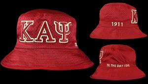 Kappa Alpha Psi (Crimson & Cream) Mesh Bucket Hat