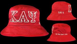 Kappa Alpha Psi (Red & White) Mesh Bucket Hat