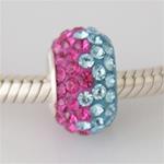 Pink and Blue Dual Crystal Bead